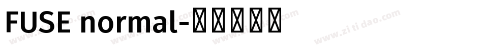 FUSE normal字体转换